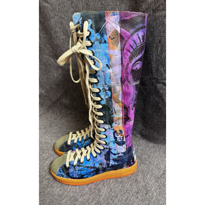 Rolland Berry x Reebook Graphic Paint Knee High Boxer Long Sneakers Size US 6